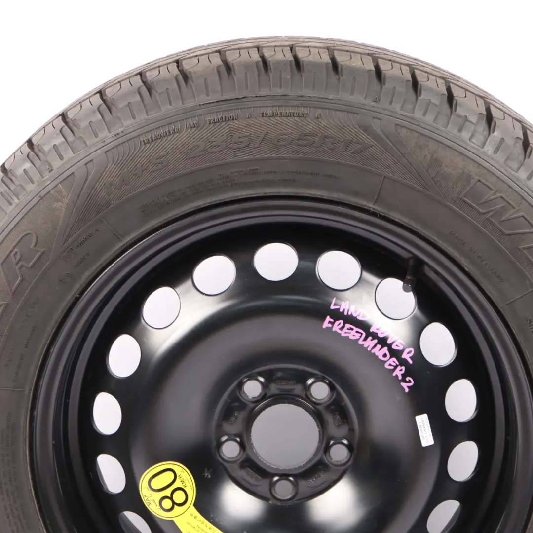 Spare Wheel Land Rover Freelander 2 Compact Wheel Steel R17 7J 235/65 to with Part number 2160115 Spare Wheel Land Rover Freelander 2 Compact Wheel Steel R17 7J 235/65 - SKU 2170801 - Part number 2160115