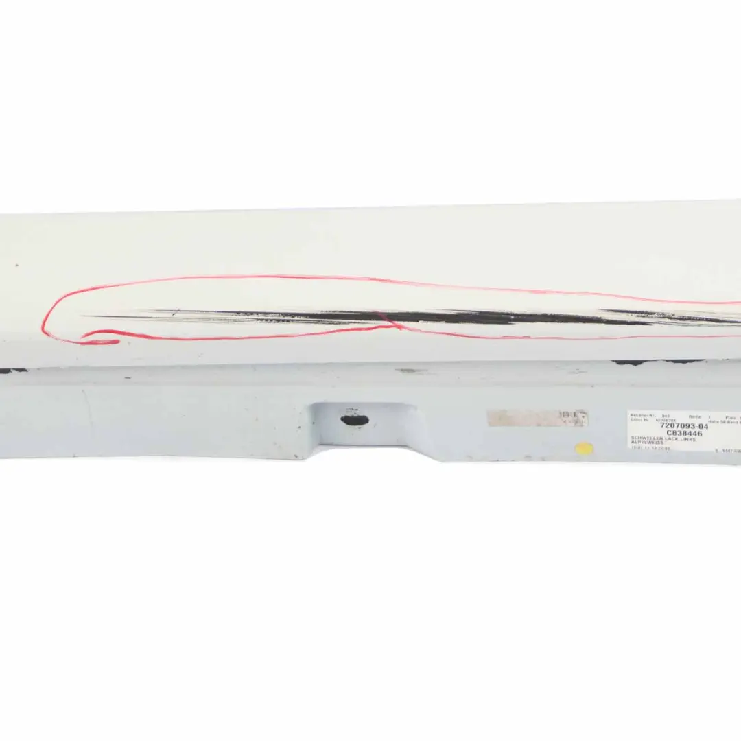 Side Skirt Door Sill Cover Panel Left N/S Alpinweiss 3 - 300 to BMW F10 F11 with Part number 2209827 BMW F10 F11 Side Skirt Door Sill Cover Panel Left N/S Alpinweiss 3 - 300 - SKU 2209827-AW - Part number 2209827