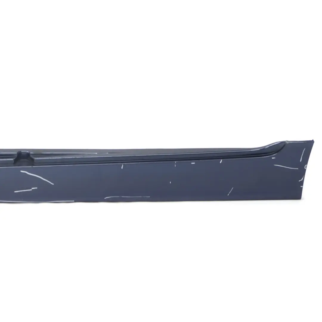 Side Skirt Door Sill Cover Panel Left N/S Tiefseeblau Blue - A76 BMW F10 F11 - SKU 2209827-DSB - Part number 2209827