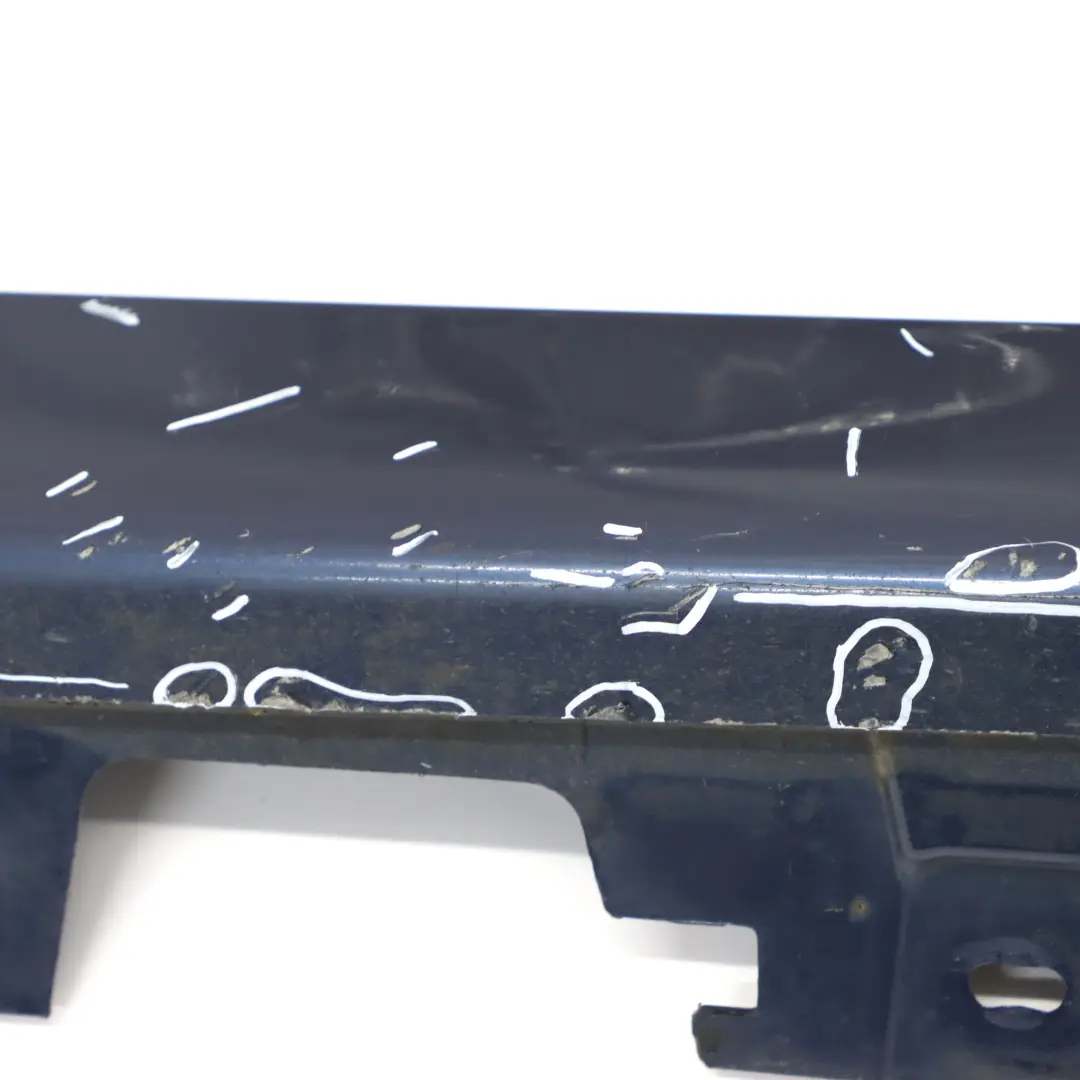 Side Skirt Door Sill Cover Panel Left N/S Tiefseeblau Blue - A76 BMW F10 F11 - SKU 2209827-DSB - Part number 2209827