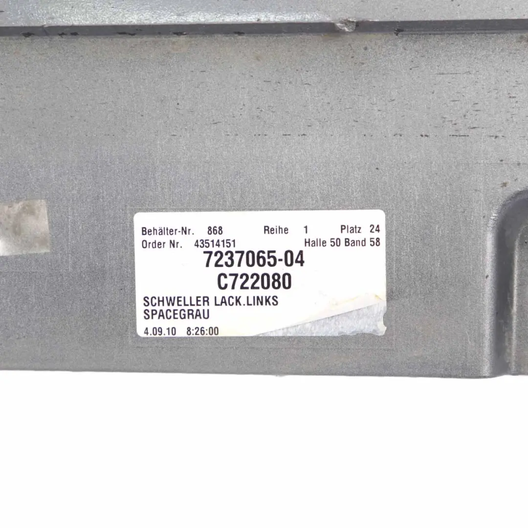 Side Skirt Door Sill Cover Panel Left N/S Spacegrau Space Grey - A52 to BMW F10 F11 with Part number 2209827 BMW F10 F11 Side Skirt Door Sill Cover Panel Left N/S Spacegrau Space Grey - A52 - SKU 2209827-SCG1 - Part number 2209827