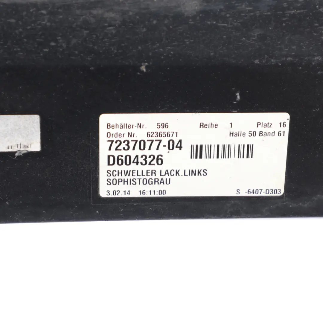 Side Skirt Door Sill Cover Panel Left N/S Sophistograu Grey - A90 to BMW F10 F11 with Part number 2209827 BMW F10 F11 Side Skirt Door Sill Cover Panel Left N/S Sophistograu Grey - A90 - SKU 2209827-SOP1 - Part number 2209827