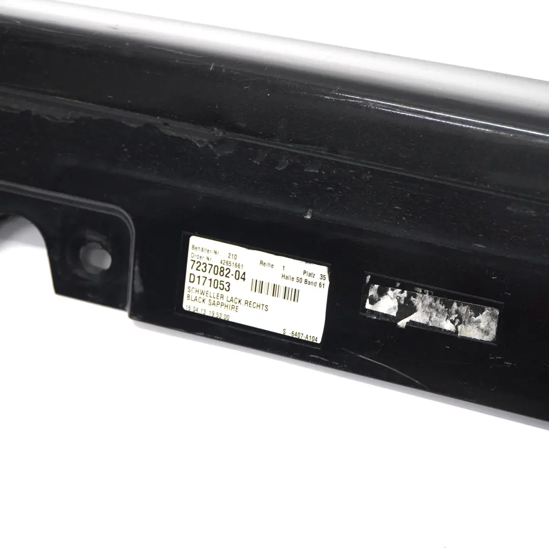 BMW F10 Faldón Lateral Derecho Panel Cubre umbral Negro Zafiro Metálico - 475 - SKU 2209828-BS1 - Número de pieza 2209828
