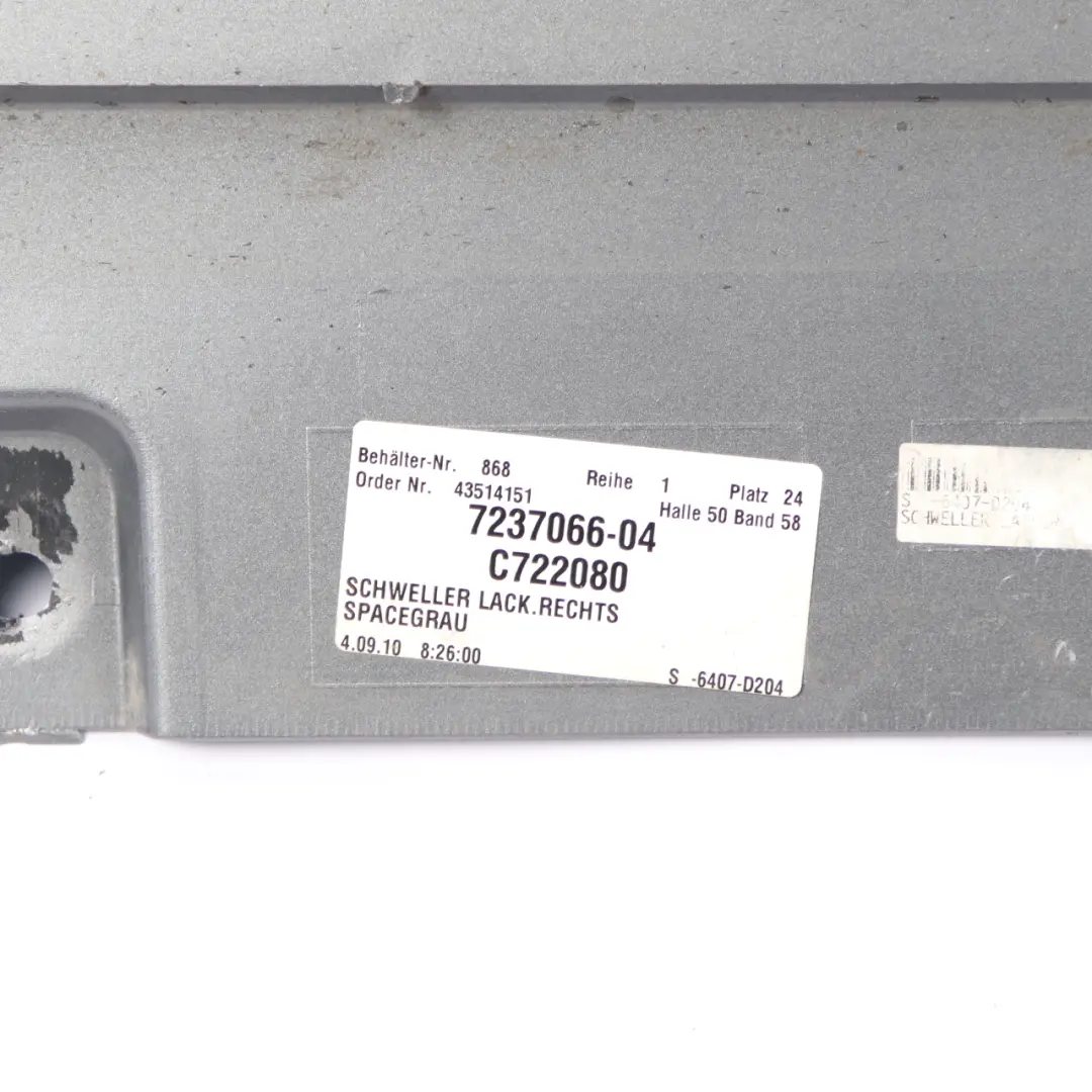 Side Skirt Right O/S Sill Cover Panel F11 Spacegrau Space Grey - A52 to BMW F10 with Part number 2209828 BMW F10 Side Skirt Right O/S Sill Cover Panel F11 Spacegrau Space Grey - A52 - SKU 2209828-SCG - Part number 2209828