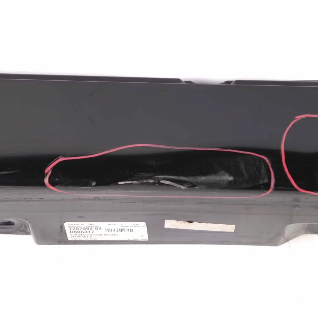 BMW F10 Side Skirt Right O/S Sill Cover Panel F11 Schwarz 2 Black - 668 - SKU 2209828-SCH - Part number 2209828