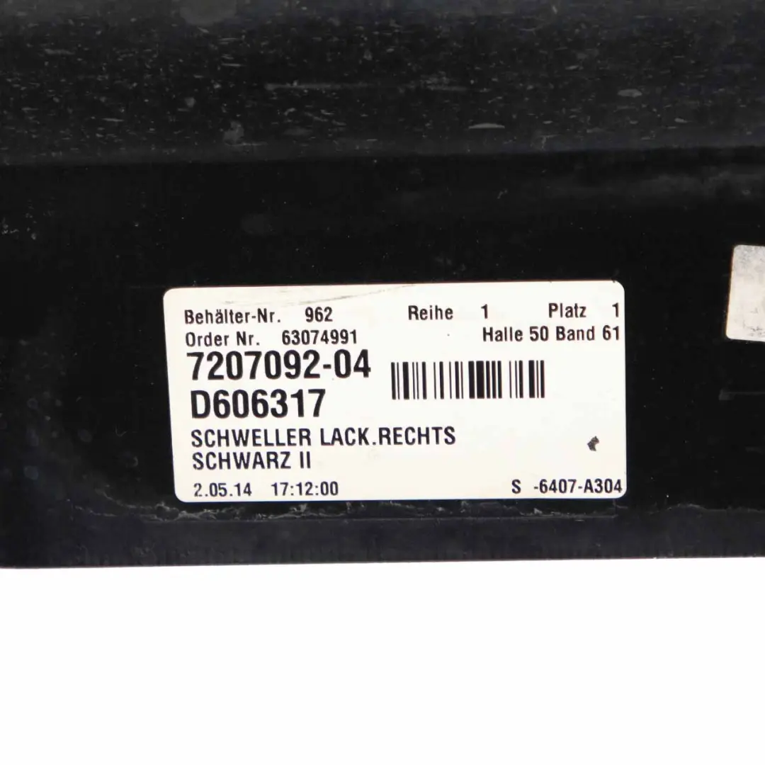 BMW F10 Side Skirt Right O/S Sill Cover Panel F11 Schwarz 2 Black - 668 - SKU 2209828-SCH - Part number 2209828