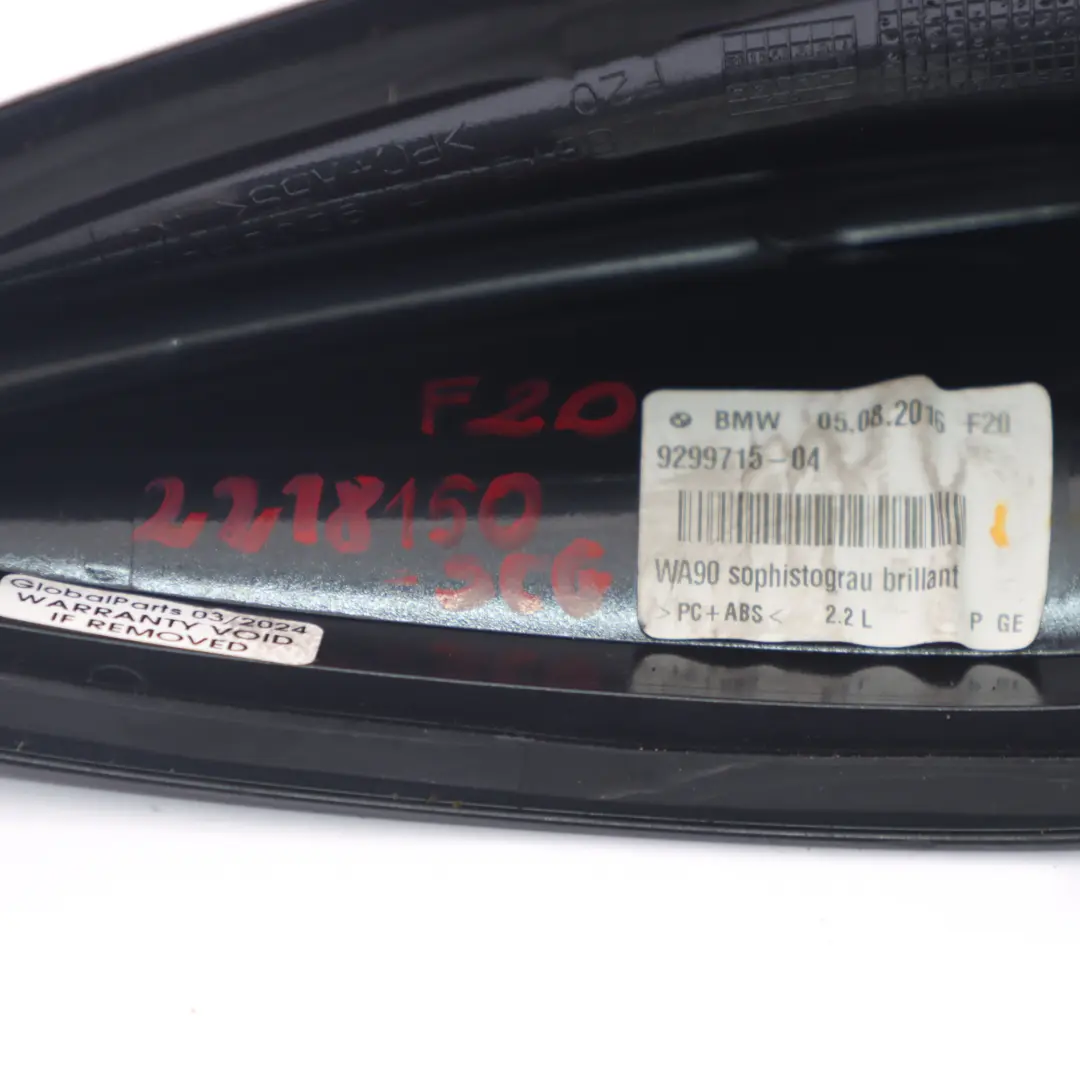 Antena Dachowa Obudowa Spacegrau - A52 do BMW F20 F21 F31 o numerze 2218150 BMW F20 F21 F31 Antena Dachowa Obudowa Spacegrau - A52 - SKU 2218150-SCG - Numer Części 2218150