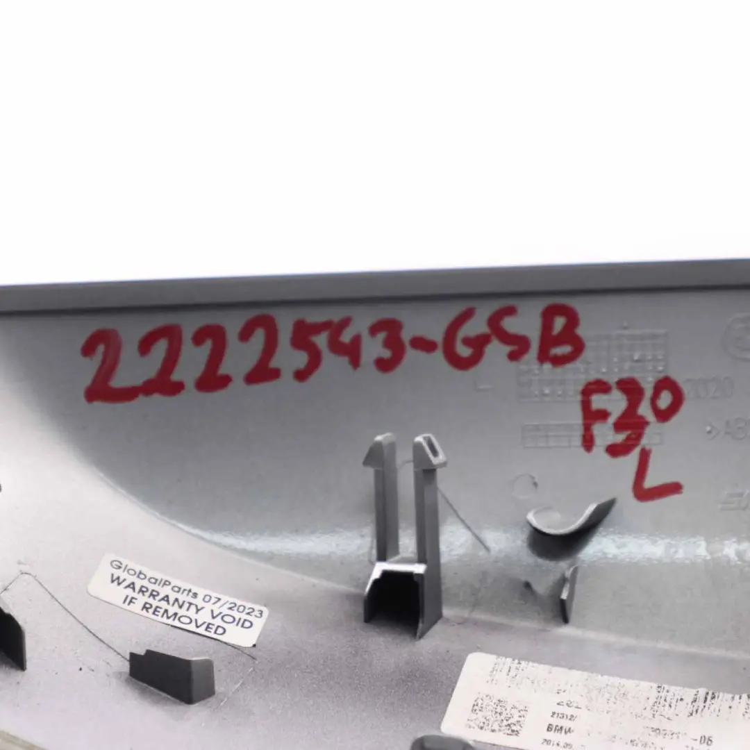 Wing Mirror Cover BMW F30 F31 Cap Casing Left N/S Glacier Silver Metallic - A83 to with Part number 2222543 Wing Mirror Cover BMW F30 F31 Cap Casing Left N/S Glacier Silver Metallic - A83 - SKU 2222543-GSB - Part number 2222543