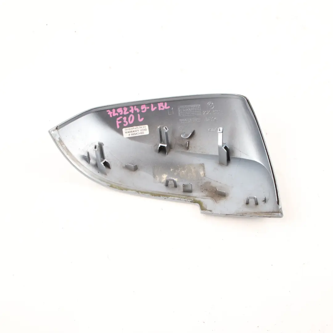 Wing Mirror Cover BMW F30 F31 Cap Casing Left N/S Liquid Blue Metallic - B40 to with Part number 2222543 Wing Mirror Cover BMW F30 F31 Cap Casing Left N/S Liquid Blue Metallic - B40 - SKU 2222543-LBL - Part number 2222543