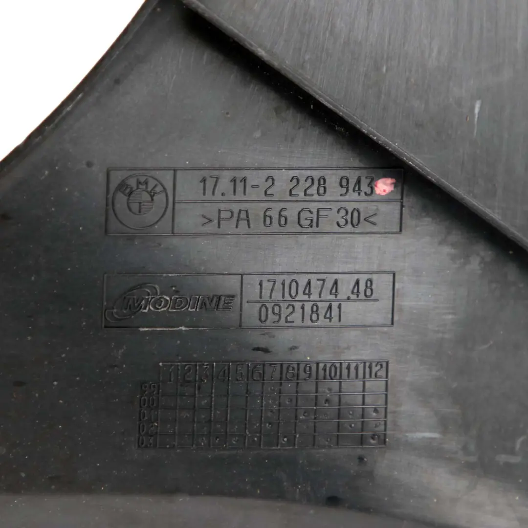 Radiator Fan Shroud BMW E46 M3 S54 Engine Cooling Holder Panel to with Part number 2228943 Radiator Fan Shroud BMW E46 M3 S54 Engine Cooling Holder Panel - SKU 2228943 - Part number 2228943