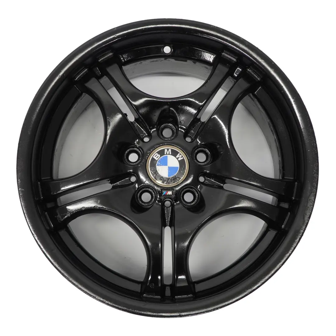 Cerchio posteriore nero lega 17" M Doppie razze 68 8,5J ET:50 per BMW E46 con numero di parte 2229135 BMW E46 Cerchio posteriore nero lega 17" M Doppie razze 68 8,5J ET:50 - SKU 2229135-2 - Numero di parte 2229135