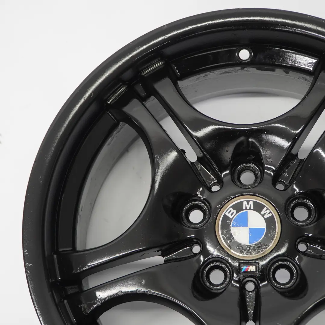 Alloy Rim 17" M Double Spoke 68 8,5J ET:50 to BMW E46 Rear Black Wheel with Part number 2229135 BMW E46 Rear Black Wheel Alloy Rim 17" M Double Spoke 68 8,5J ET:50 - SKU 2229135-2 - Part number 2229135