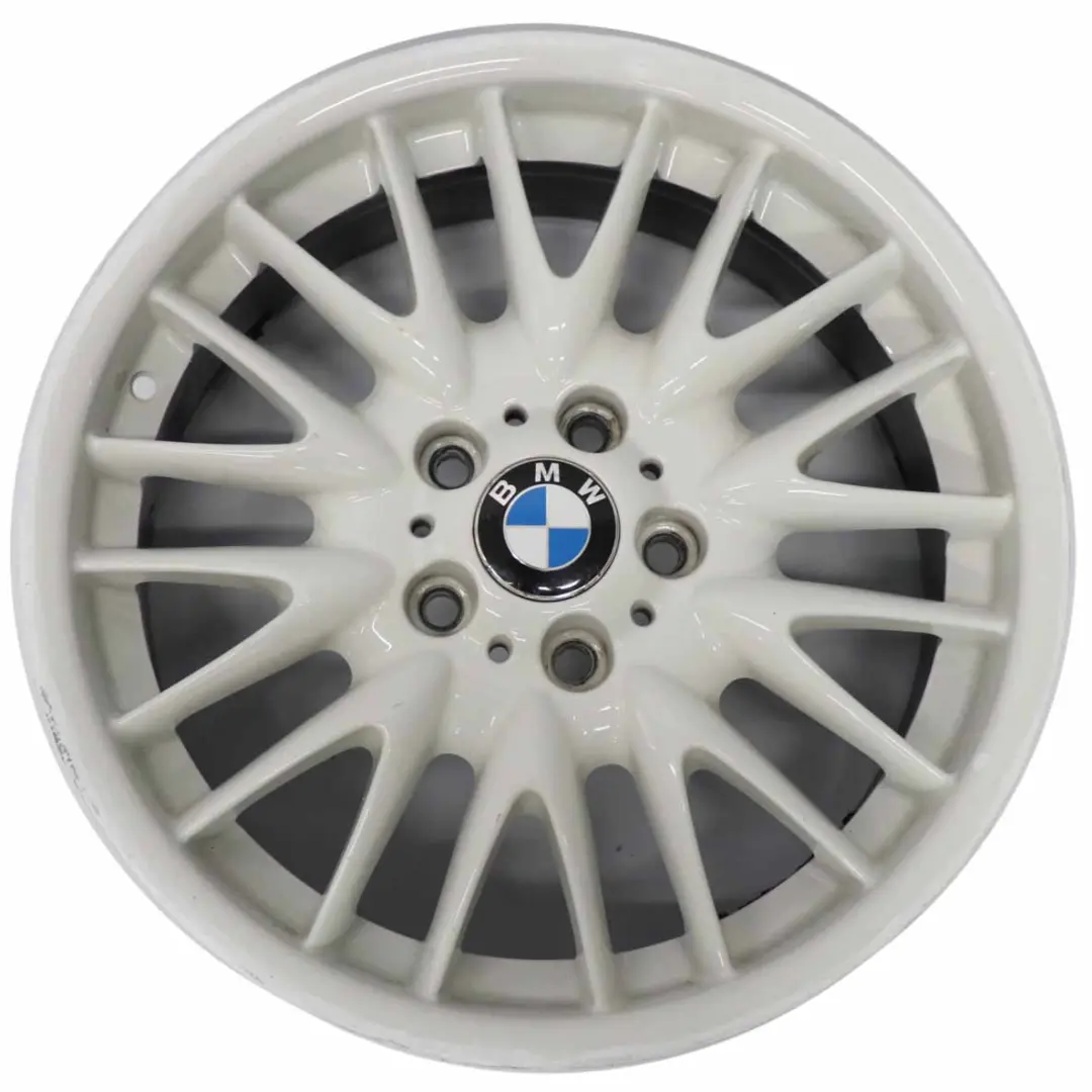 Front White Wheel Alloy Rim V spoke 72 18" 8J ET:47 pour BMW E46 à propos du numéro de pièce 2229145 BMW E46 Front White Wheel Alloy Rim V spoke 72 18" 8J ET:47 - SKU 2229145-1 - Numéro de pièce 2229145