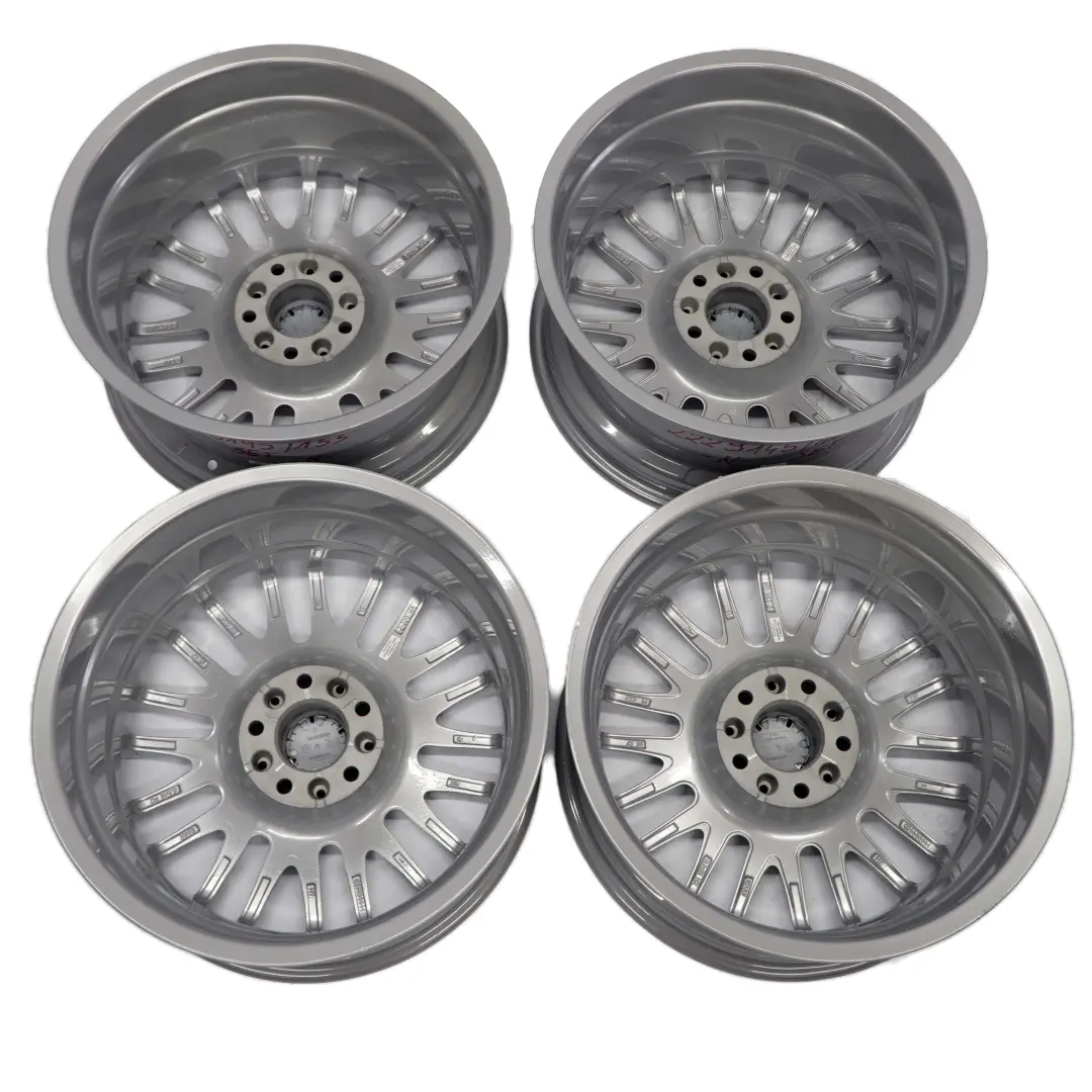 Plata Juego Completo 4x Llanta Aleacion 18 "V Spoke 72 2229145 2229155 para BMW E46 con número de pieza 2229145/2229155 BMW E46 Plata Juego Completo 4x Llanta Aleacion 18 "V Spoke 72 2229145 2229155 - SKU 2229145/2229155 - Número de pieza 2229145/2229155