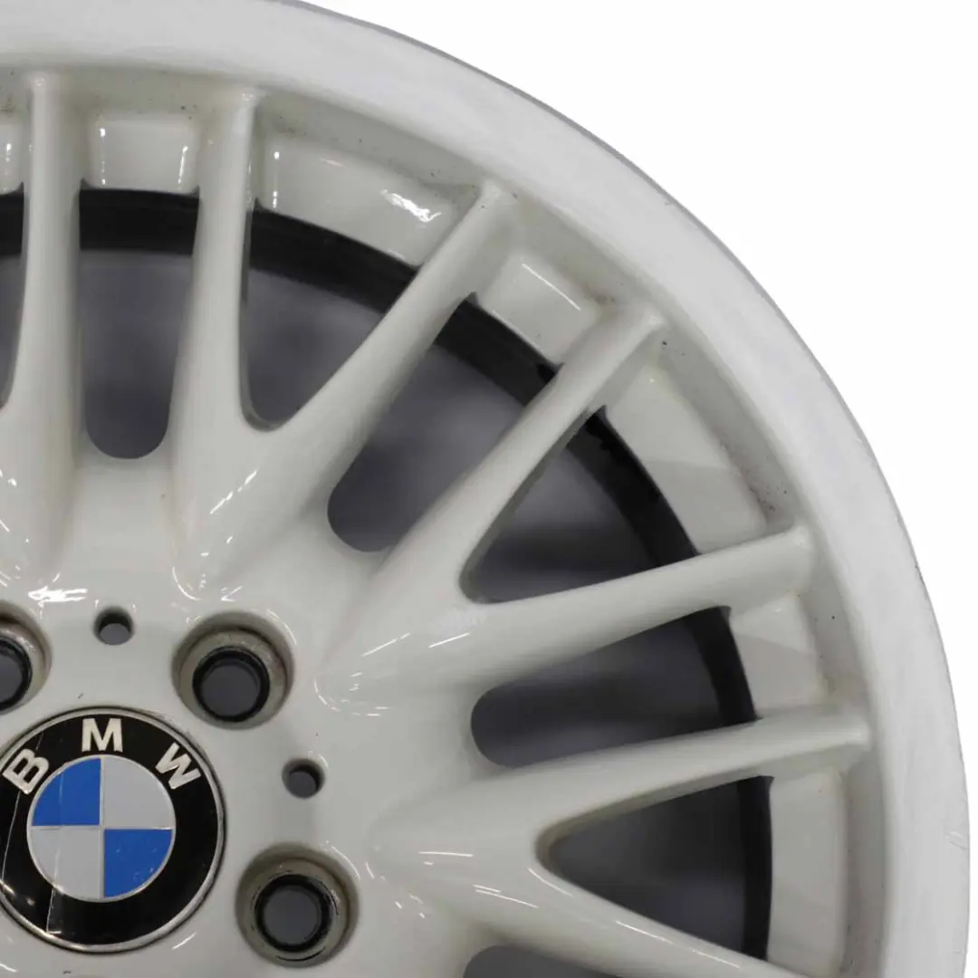 Front White Wheel Alloy Rim V spoke 72 18" 8J ET:47 to BMW E46 with Part number 2229145 BMW E46 Front White Wheel Alloy Rim V spoke 72 18" 8J ET:47 - SKU 2229145-2 - Part number 2229145