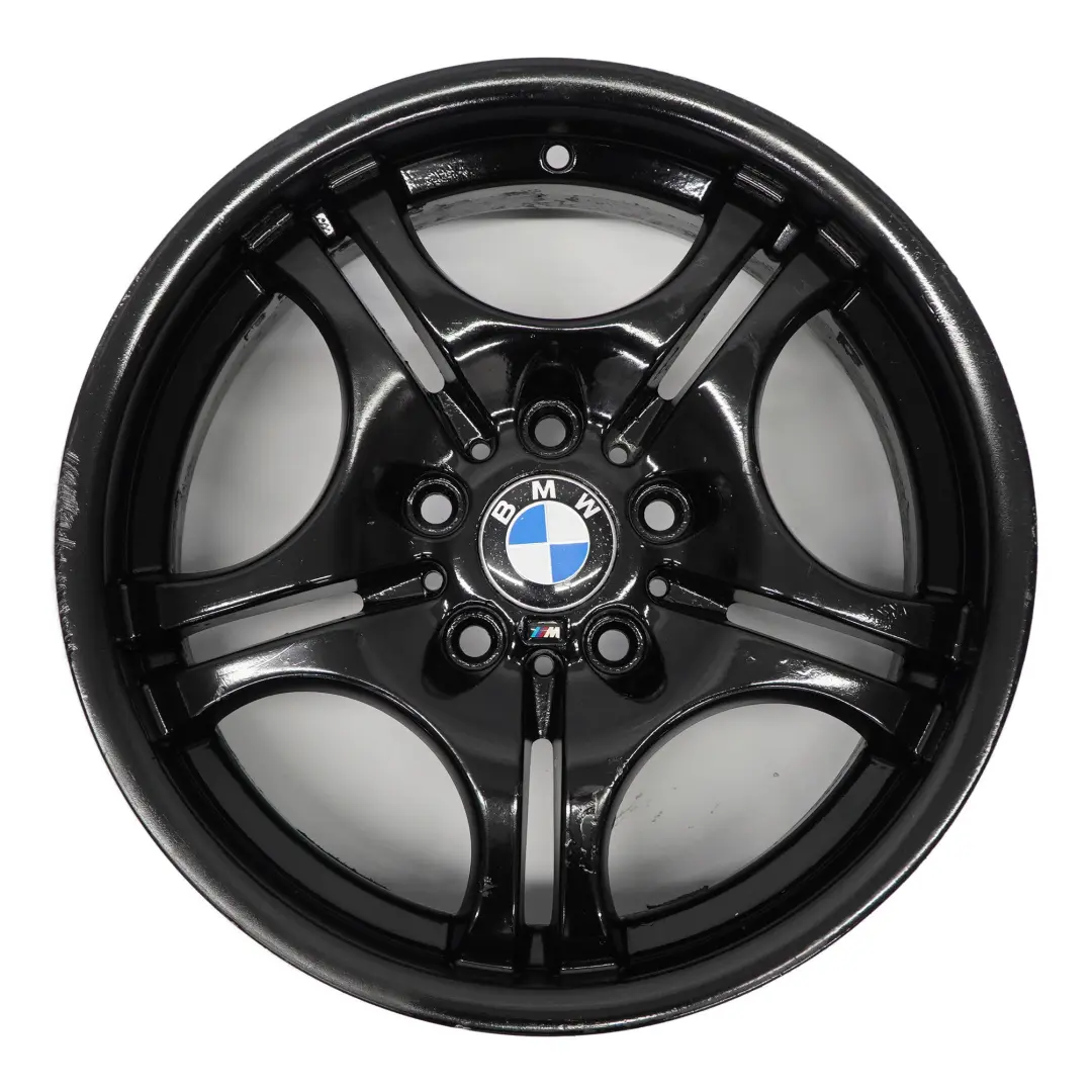 Vorne Alu Felge Alufelge 17" M Doppelspeiche 68 7,5J ET:41 für BMW E46 mit Teilenummer 2229180 BMW E46 Vorne Alu Felge Alufelge 17" M Doppelspeiche 68 7,5J ET:41 - SKU 2229180-1 - Teilenummer 2229180