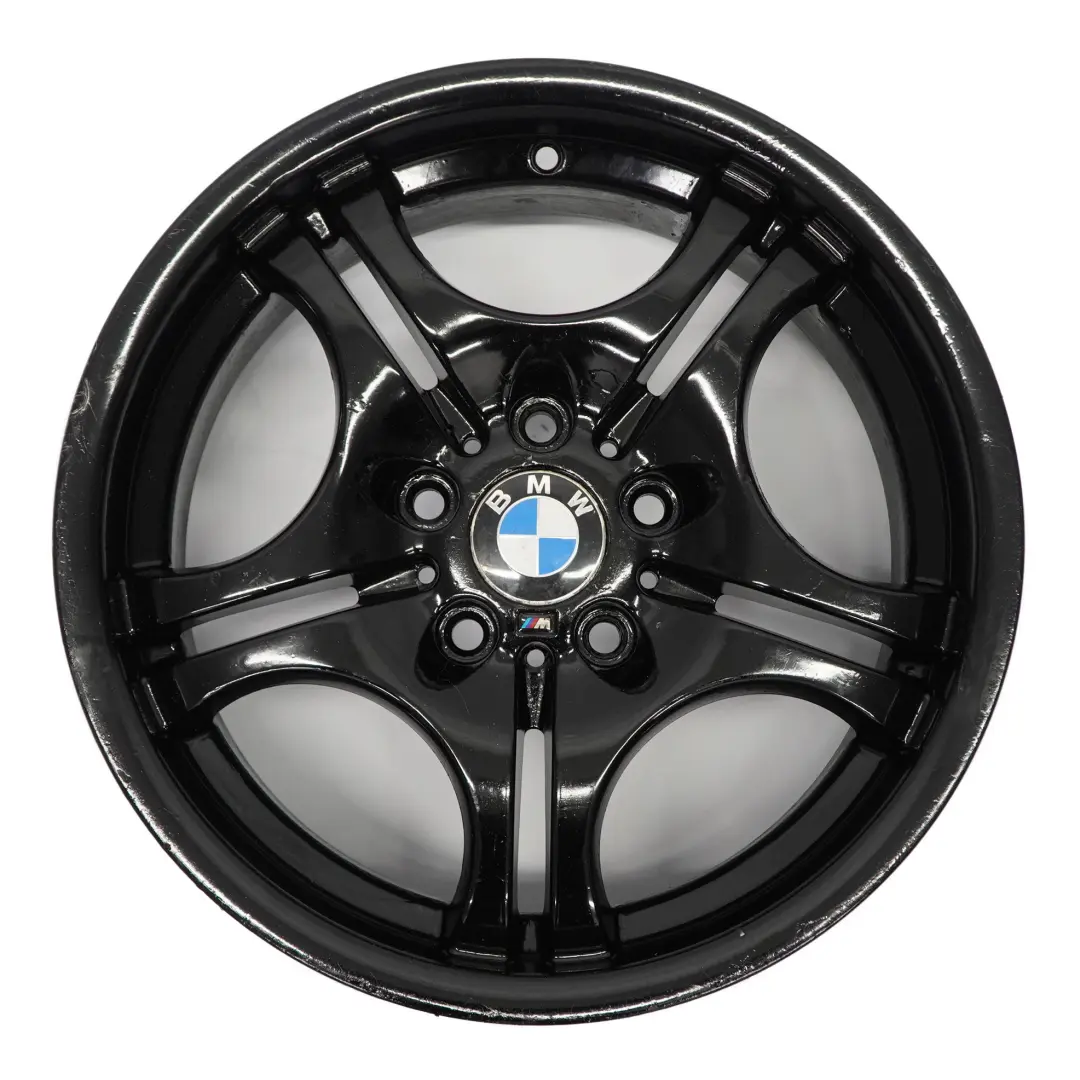 Vorderrad Schwarz Felge 17" M Doppel speiche 68 7,5J ET:41 für BMW E46 mit Teilenummer 2229180 BMW E46 Vorderrad Schwarz Felge 17" M Doppel speiche 68 7,5J ET:41 - SKU 2229180-2 - Teilenummer 2229180