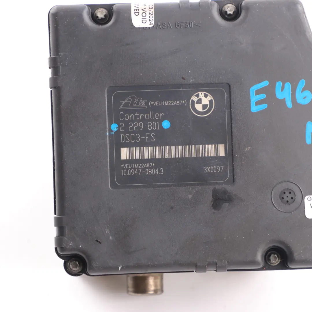 Brake Pump ABS DSC Hydro Unit Module 2229800 to BMW E46 M3 with Part number 2229801 BMW E46 M3 Brake Pump ABS DSC Hydro Unit Module 2229800 - SKU 2229801 - Part number 2229801