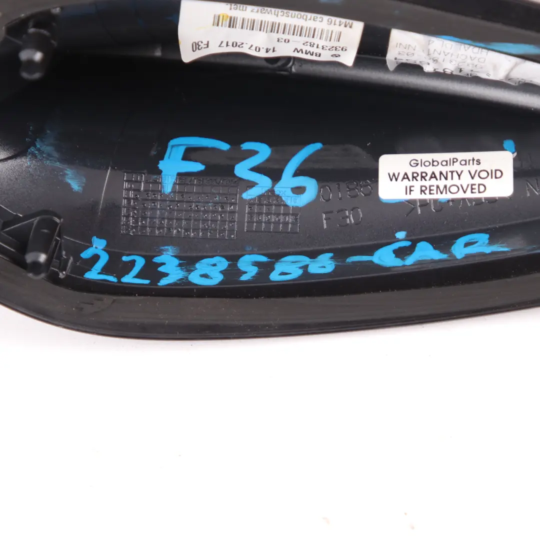 Tetto Antenna Pinna Squalo Finiture Carbonschwarz Nero 9323182 per BMW F22 F30 F32 con numero di parte 2238586 BMW F22 F30 F32 Tetto Antenna Pinna Squalo Finiture Carbonschwarz Nero 9323182 - SKU 2238586-CAR - Numero di parte 2238586