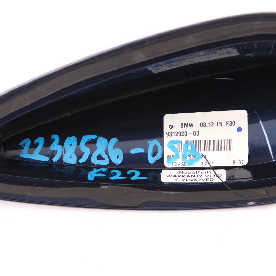 BMW F22 F30 F32 Copertura Antenna Tetto Pinna Squalo Imperial Blau Brillant A89 - SKU 2238586-DSB - Numero di parte 2238586