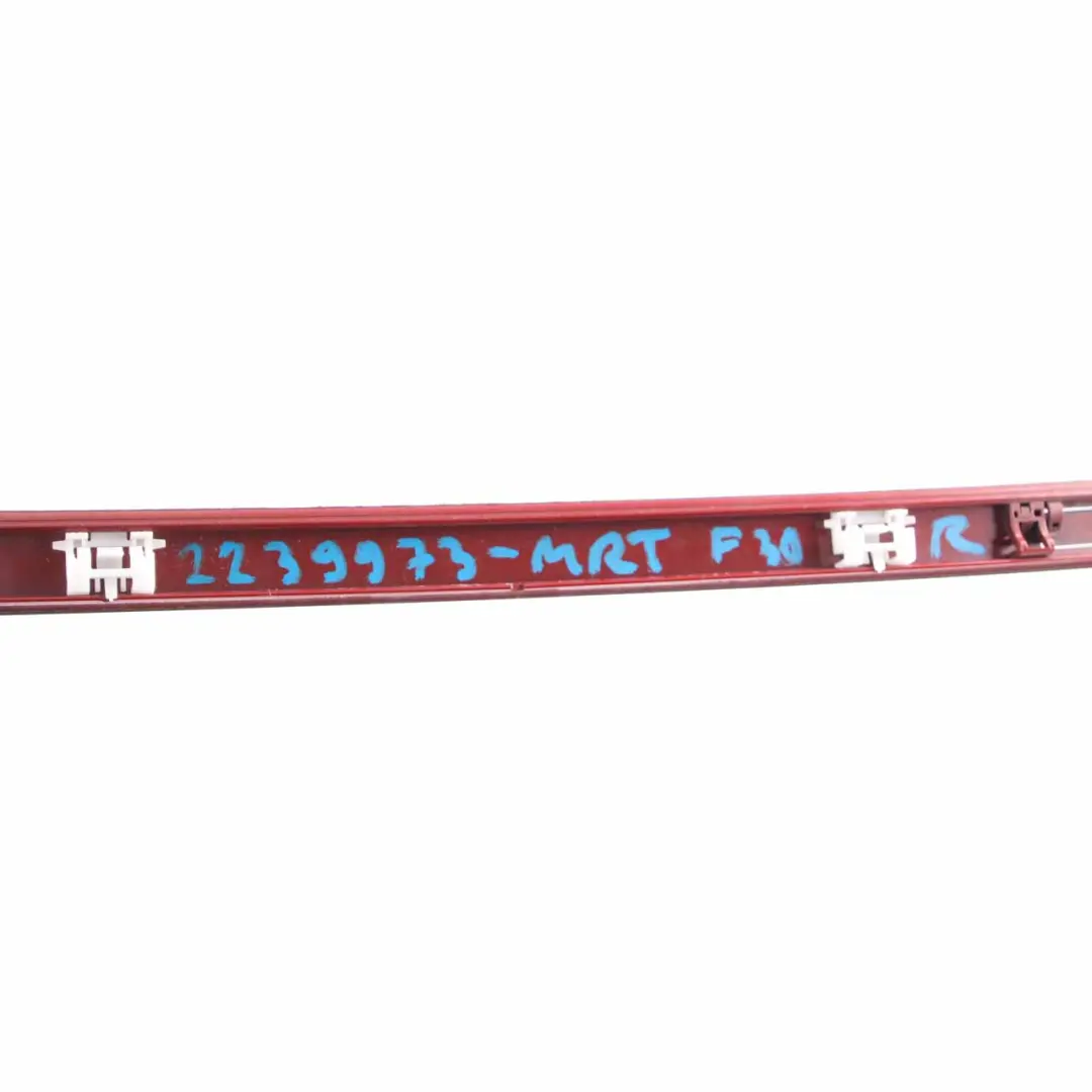 BMW F30 Roof Moulding Railing Trim Right O/S Melbourne Rot Red Metallic - A75 - SKU 2239973-MRT - Part number 2239973