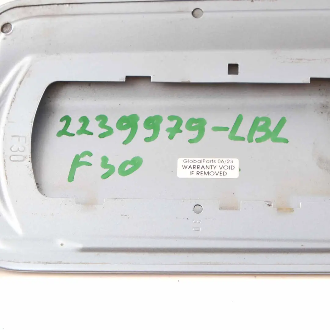 Fill Flap BMW F30 F80 M3 Cover Cap Liquid Blue Metallic - B40 to Fuel with Part number 2239979 Fuel Fill Flap BMW F30 F80 M3 Cover Cap Liquid Blue Metallic - B40 - SKU 2239979-LBL - Part number 2239979