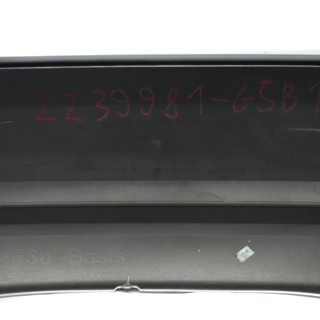 Bumper Trim Panel Covering PDC Glacier Silver Metallic - A83 to BMW F30 Rear with Part number 2239981 BMW F30 Rear Bumper Trim Panel Covering PDC Glacier Silver Metallic - A83 - SKU 2239981-GSB1 - Part number 2239981