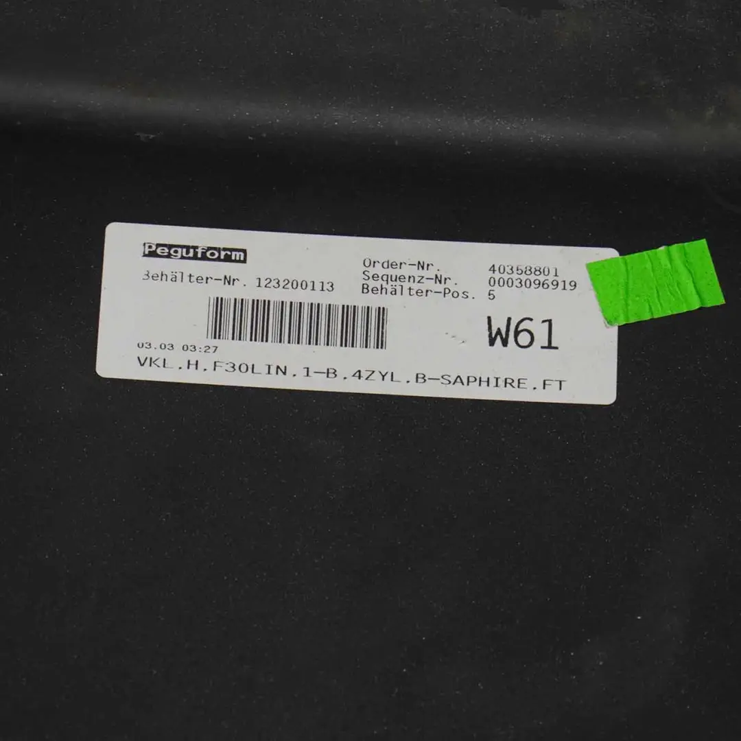 Bumper Trim Panel Covering PDC Glacier Silver Metallic - A83 to BMW F30 Rear with Part number 2239981 BMW F30 Rear Bumper Trim Panel Covering PDC Glacier Silver Metallic - A83 - SKU 2239981-GSB - Part number 2239981