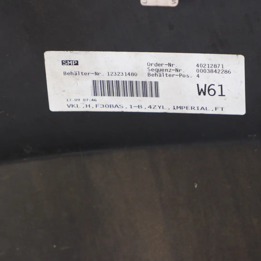 BMW F30 Rear Bumper Trim Panel Covering PDC Imperial Blue Metallic - A89 - SKU 2239981-IBB - Part number 2239981