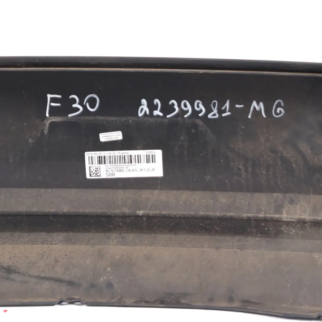 Bumper Rear Trim Panel PDC Saloon Mineralgrau Grey Metallic - B39 to BMW F30 with Part number 2239981 BMW F30 Bumper Rear Trim Panel PDC Saloon Mineralgrau Grey Metallic - B39 - SKU 2239981-MG - Part number 2239981