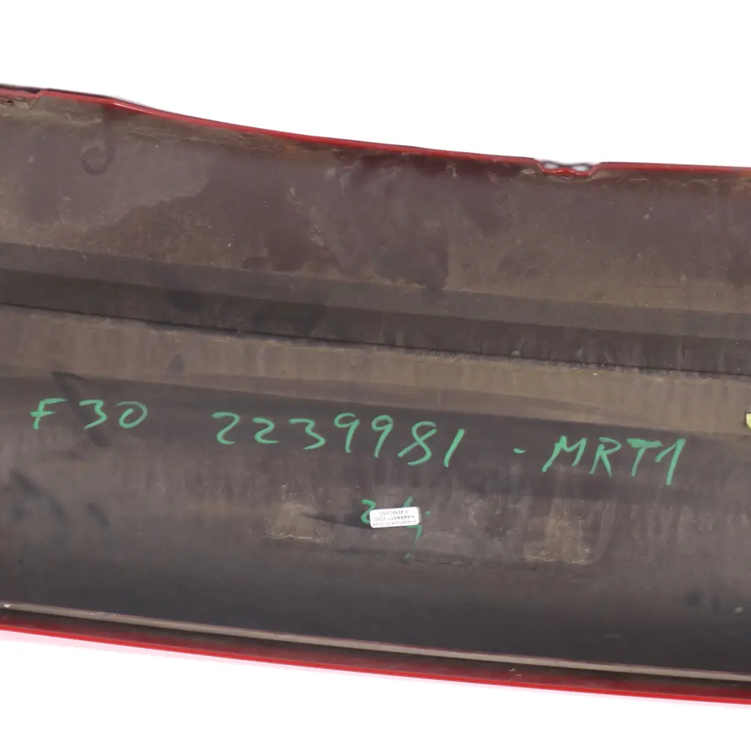 Bumper Trim Panel PDC Melbournerot Red Metallic - A75 to BMW F30 Saloon Rear with Part number 2239981 BMW F30 Saloon Rear Bumper Trim Panel PDC Melbournerot Red Metallic - A75 - SKU 2239981-MRT1 - Part number 2239981