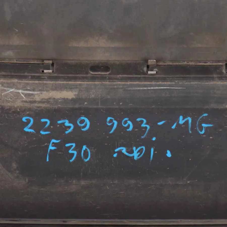 Bumper Trim Panel PDC Covering Mineralgrau Grey Metallic - B39 to BMW F30 Rear with Part number 2239993 BMW F30 Rear Bumper Trim Panel PDC Covering Mineralgrau Grey Metallic - B39 - SKU 2239993-MG - Part number 2239993