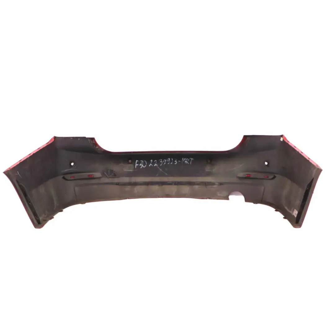 Bumper Trim Panel PDC Covering Melbourne Red Metallic - A75 to BMW F30 Rear with Part number 2239993 BMW F30 Rear Bumper Trim Panel PDC Covering Melbourne Red Metallic - A75 - SKU 2239993-MRT - Part number 2239993