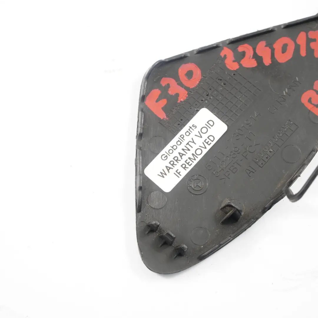 Volet de pare-chocs avant BMW F30 F31 Volet Oeil remorquage Noir Saphir 7301914 pour à propos du numéro de pièce 2240175 Volet de pare-chocs avant BMW F30 F31 Volet Oeil remorquage Noir Saphir 7301914 - SKU 2240175-BS1 - Numéro de pièce 2240175