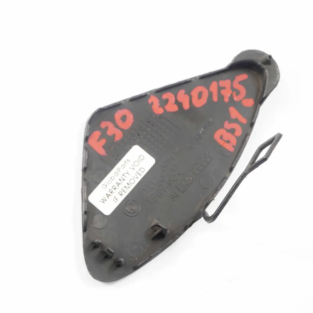 BMW F30 F31 Klappe Abschleppöse Abdeckung Verkleidung Vorne Black Sapphire 475 - SKU 2240175-BS1 - Teilenummer 2240175