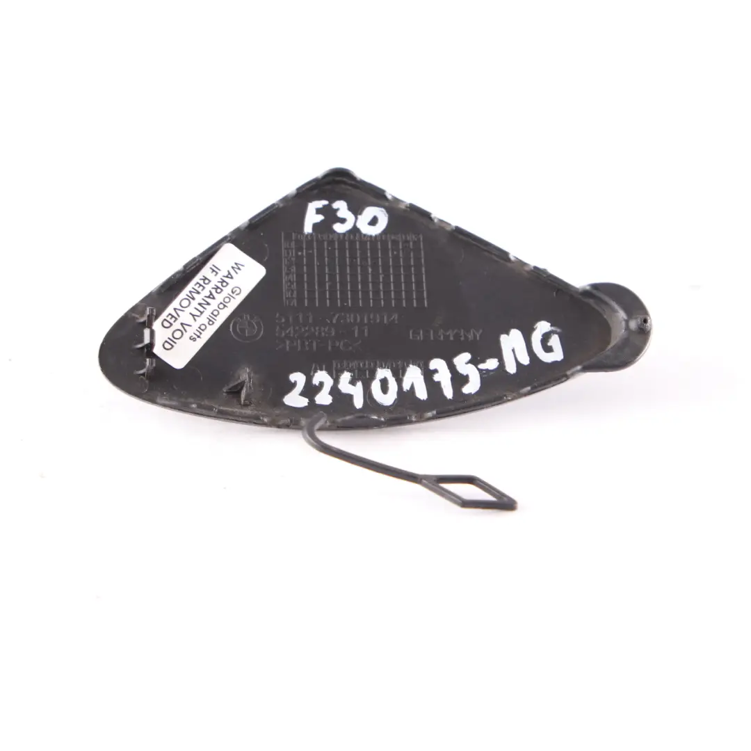 BMW F30 F31 Klappe Abschleppöse Abdeckung Verkleidung Vorne Black Sapphire 475 - SKU 2240175-MG1 - Teilenummer 2240175