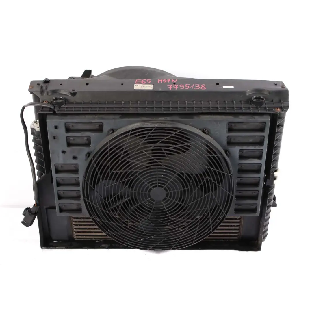 BMW E65 730d M57N Complete Radiator Fan Pack Automatic - SKU 2248478-1 - Part number 2248478