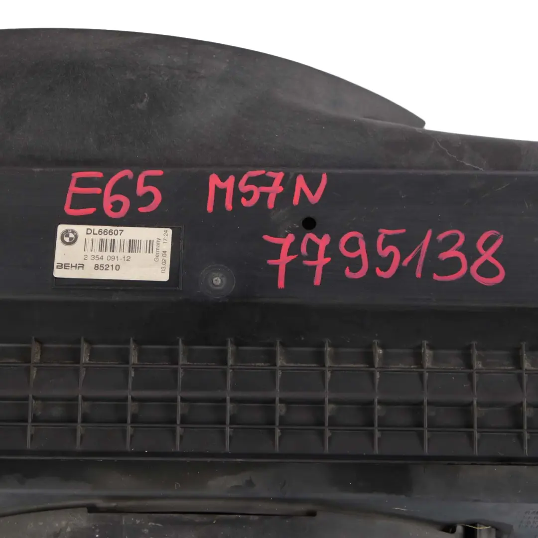 BMW E65 730d M57N Complete Radiator Fan Pack Automatic - SKU 2248478-1 - Part number 2248478