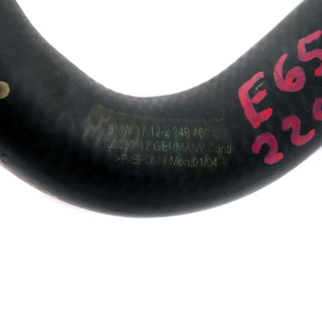 M57N 730d Engine Cooling Radiator Coolant Water Hose to BMW 7 Series E65 with Part number 2249460 BMW 7 Series E65 M57N 730d Engine Cooling Radiator Coolant Water Hose - SKU 2249460 - Part number 2249460