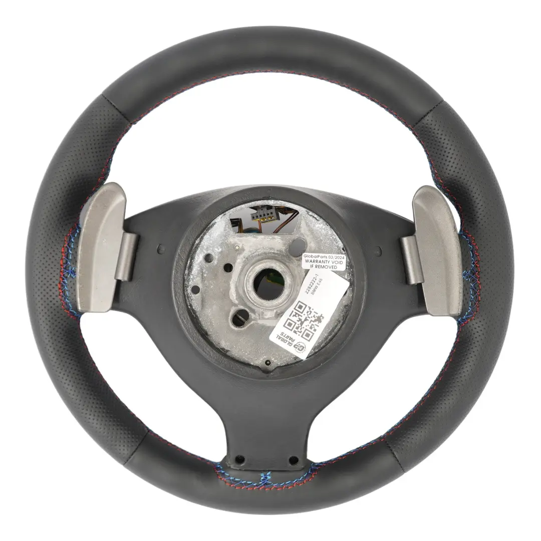 BMW E46 M3 NEW Leather M Sport Steering Wheel Multifunction SMG Paddleshift - SKU 2282222-1 - Part number 2282222