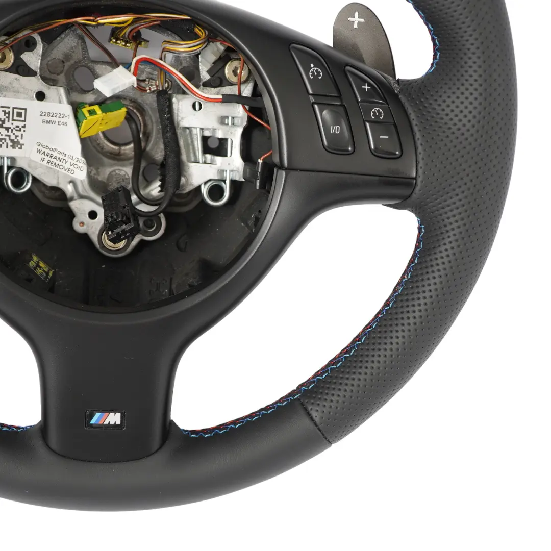 BMW E46 M3 Kierownica M Pakiet Sport NOWA Czarna Skóra SMG Łopatki - SKU 2282222-1 - Numer Części 2282222