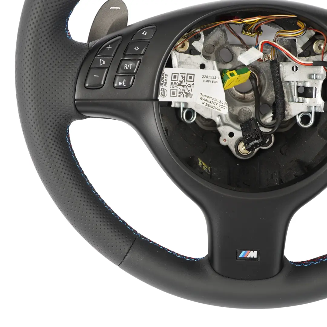 NEU Leder M Sport Lenkrad Sportlenkrad Multifunktion SMG Paddleshift für BMW E46 M3 mit Teilenummer 2282222 BMW E46 M3 NEU Leder M Sport Lenkrad Sportlenkrad Multifunktion SMG Paddleshift - SKU 2282222-1 - Teilenummer 2282222