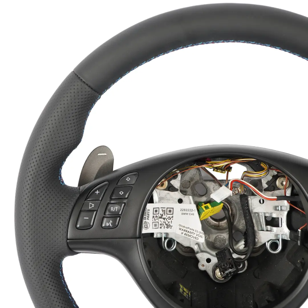 NEU Leder M Sport Lenkrad Sportlenkrad Multifunktion SMG Paddleshift für BMW E46 M3 mit Teilenummer 2282222 BMW E46 M3 NEU Leder M Sport Lenkrad Sportlenkrad Multifunktion SMG Paddleshift - SKU 2282222-1 - Teilenummer 2282222
