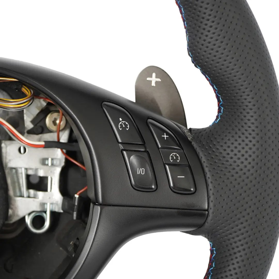 Leather M Sport Steering Wheel Multifunction SMG Paddleshift to BMW E46 M3 NEW with Part number 2282222 BMW E46 M3 NEW Leather M Sport Steering Wheel Multifunction SMG Paddleshift - SKU 2282222-1 - Part number 2282222