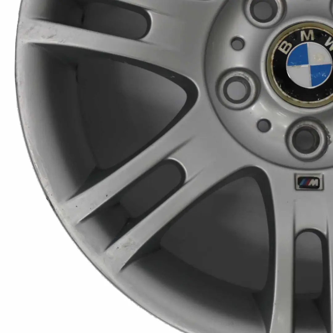 BMW E46 Silberne Leichtmetallfelge 17" M Doppelspeiche 97 7,5J ET:47 - SKU 2282350-1 - Teilenummer 2282350