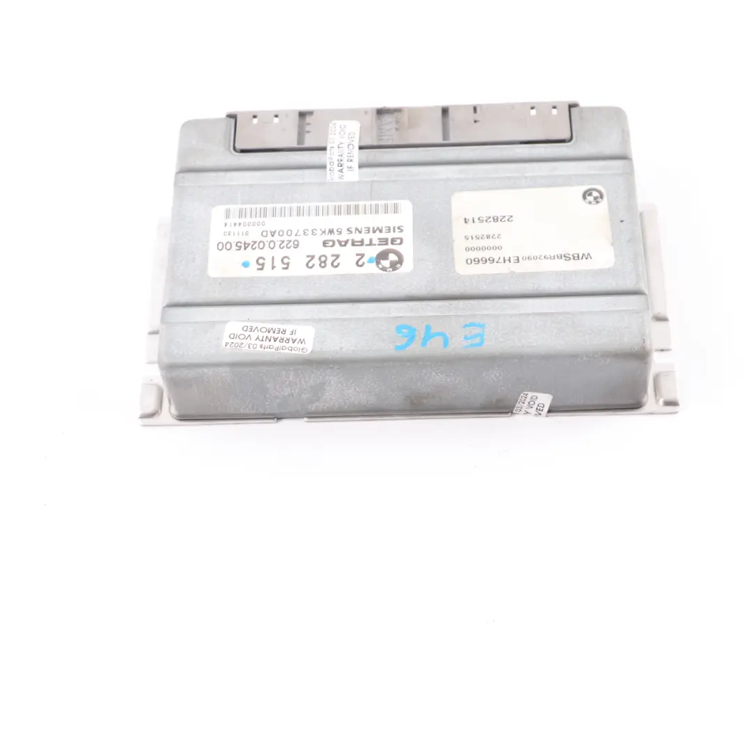 S54 Sequential M Gearbox Drivelogic Control Module TCU to BMW M3 E46 Engine with Part number 7837728 BMW M3 E46 Engine S54 Sequential M Gearbox Drivelogic Control Module TCU - SKU 2282515 - Part number 7837728