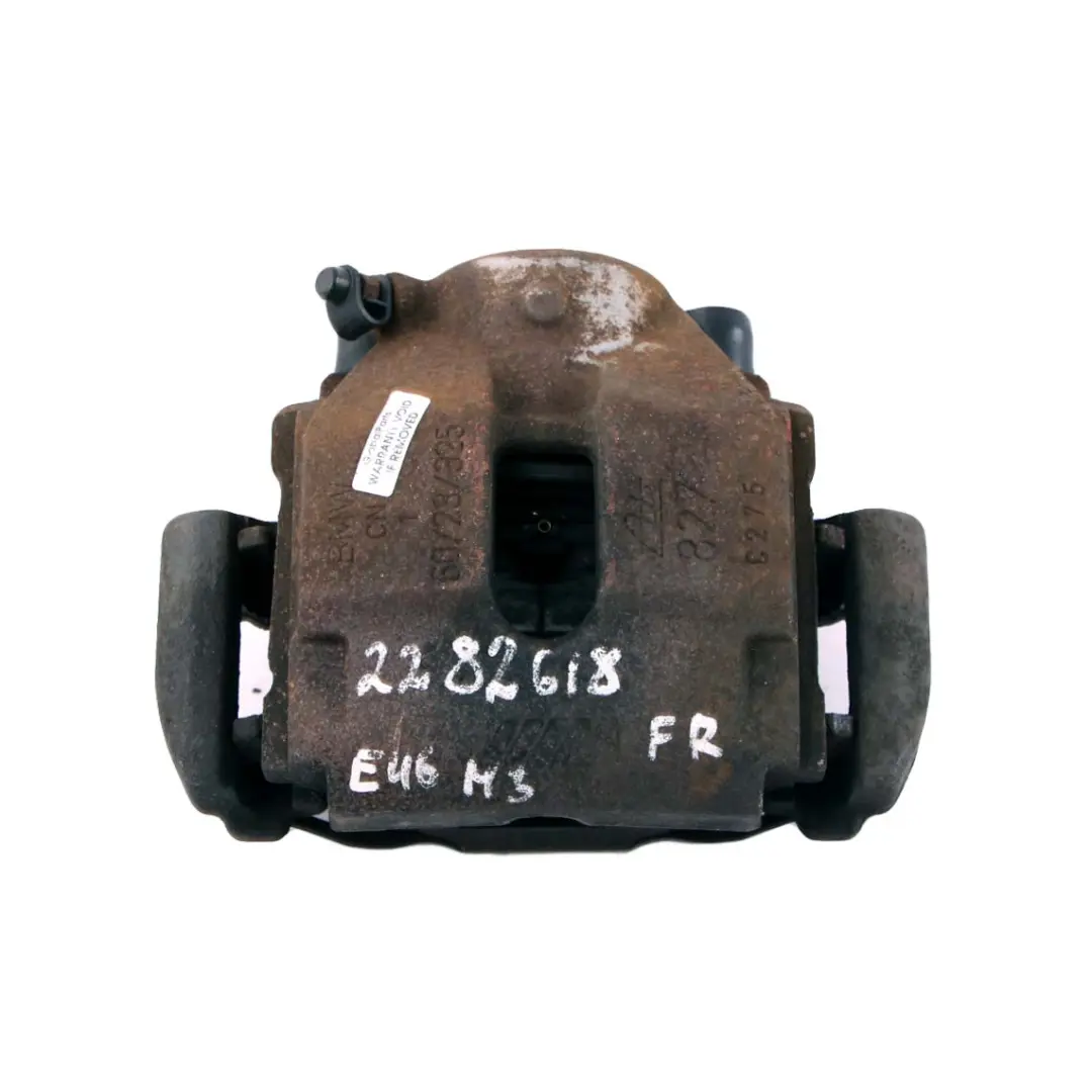 Front Brake Caliper Wheel Housing Carrier Left N/S 60/28/325 to BMW E46 M3 with Part number 2282617 BMW E46 M3 Front Brake Caliper Wheel Housing Carrier Left N/S 60/28/325 - SKU 2282617 - Part number 2282617