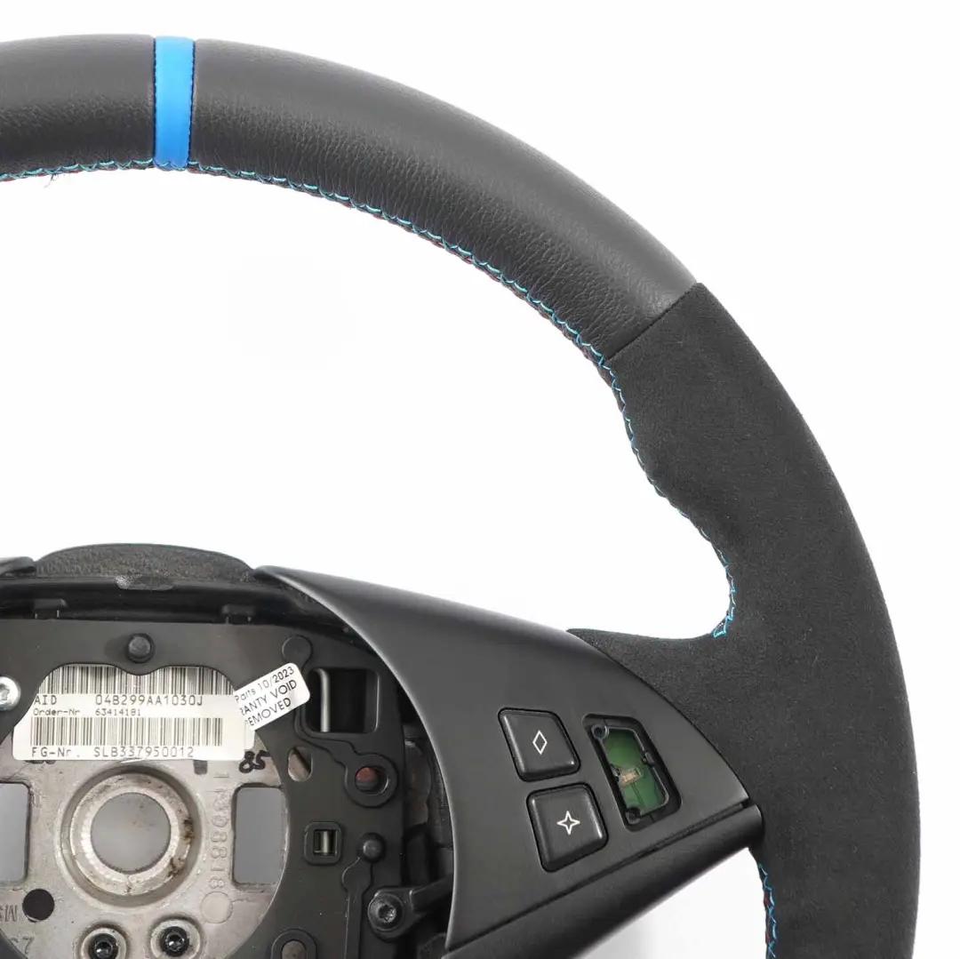 Leather / Alcantara M-Sport Steering Wheel M-threads to BMW E60 E61 E63 NEW Black with Part number 2282751 BMW E60 E61 E63 NEW Black Leather / Alcantara M-Sport Steering Wheel M-threads - SKU 2282751-1 - Part number 2282751