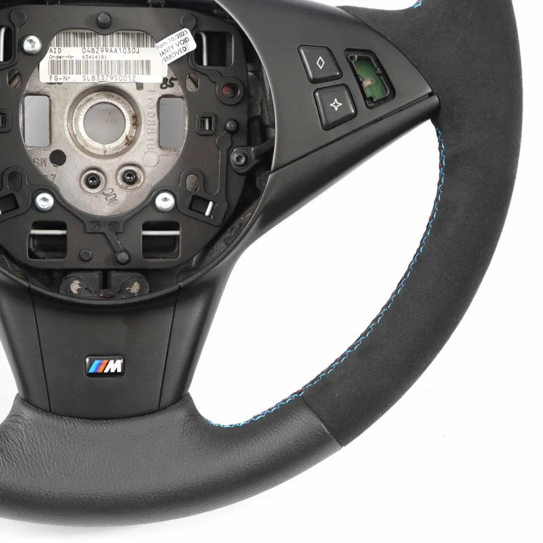BMW E60 E61 E63 NEW Black Leather / Alcantara M-Sport Steering Wheel M-threads - SKU 2282751-1 - Part number 2282751