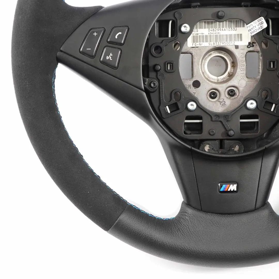 BMW E60 E61 E63 NEW Black Leather / Alcantara M-Sport Steering Wheel M-threads - SKU 2282751-1 - Part number 2282751